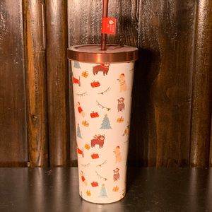 Manna Christmas Pets 24oz Stainless Steel Travel Tumbler